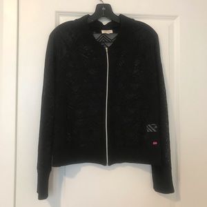 pink lotus black nylon top size M made in USA